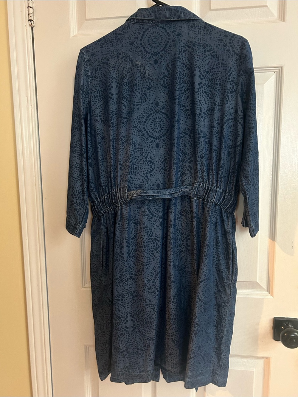 Dex Indigo Button-Front Mini Shirt Dress - Picture 2 of 5